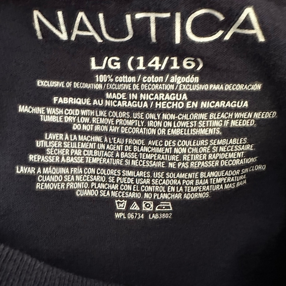 Nautica Sail Team 1983 Long Sleeve Shirt Kids Large - Picture 3 of 3